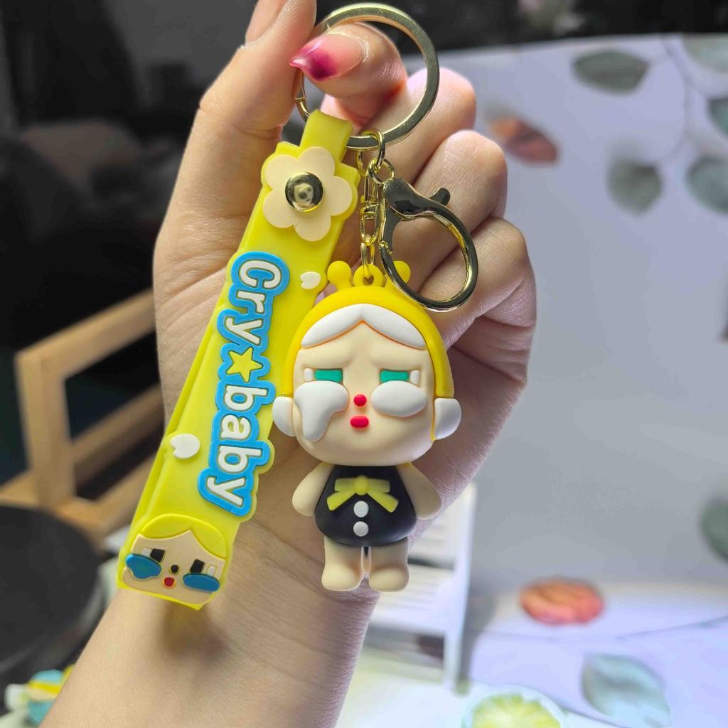 Cartoon Crybaby Vinyl Doll Animal schoolbag Pendant Keychain Gift