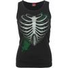 Spiral Direct Womens/Ladies Heart Ribs Glow In The Dark Sleeveless Top