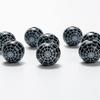 Halloween DIY Printed Wood Beads Multicolor Funny Handmade Wooden Bead Bracelet Hand String Making Accessories Festival Props