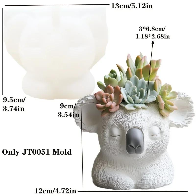 Yak Succulent Plant Flower Pot Resin Silicone Mold Sitting Cute Cow Storage Box Concrete Mould Cow Yak Candle Cup Gypsum Molds