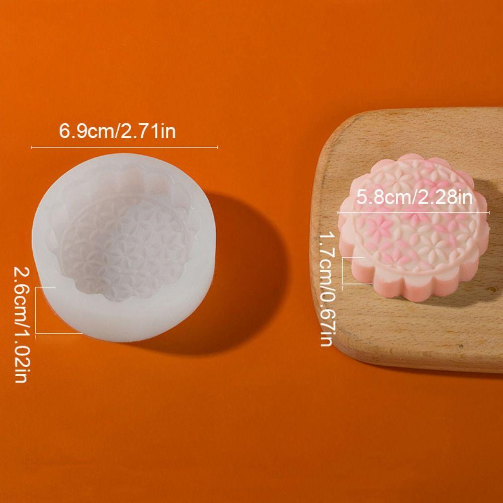 3D Flower Mooncake Mold Chinese Style Festival Pastry Mould  for Dessert Pastry Candle