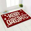 Christmas Minimalist "Merry Christmas" Carpet Home Decor, For Entrance Doors, Bathrooms, Soft, Non-Slip, Water-Absorbent
