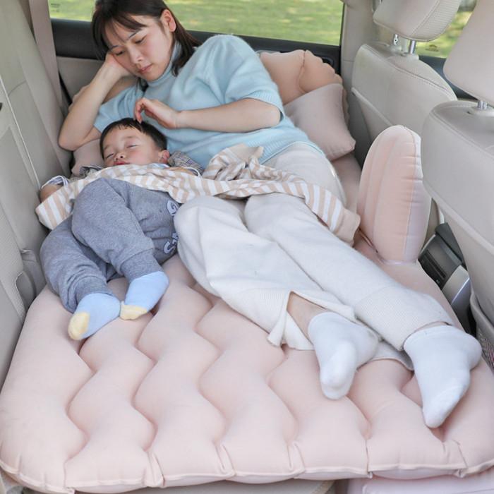 Inflatable Car Mattress Outdoor Camping Inflatable Bed PVC Flocking Multifunctional Car Inflatable Bed Car Accessories