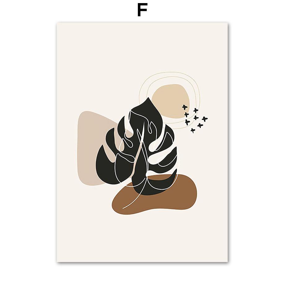 Sun Rainbow Picasso Line Face Leaf Geometry Wall Art Canvas Painting Abstract Posters And Prints Pictures For Living Room Decor