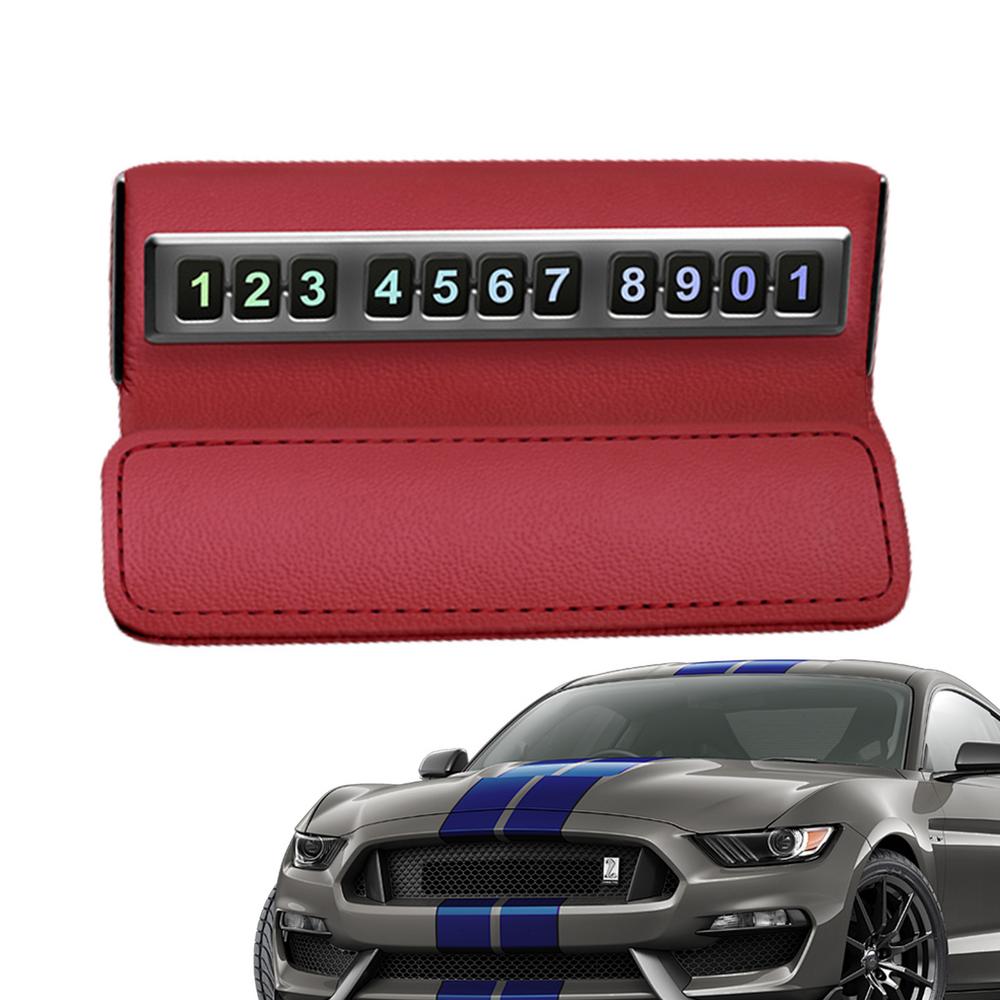 Car Parking Number Plate Temporary Foldable Auto Parking Plate Number Card Vehicle Park Phone Numbers Plate for Car Dashboard