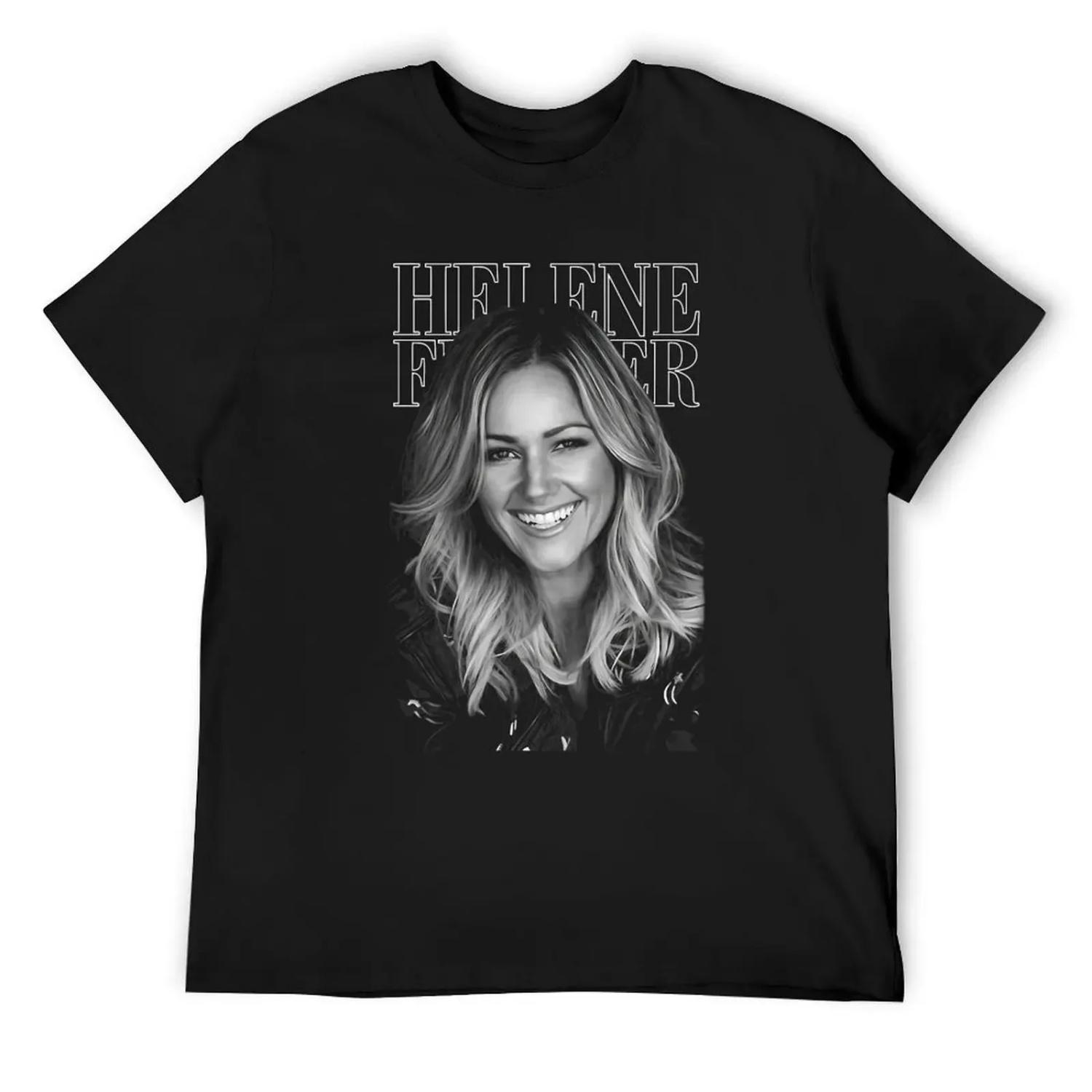 Beautiful winter HELENE FISCHER T-shirt vintage kleding anime t-shirt zware t-shirts voor mannen M zwart