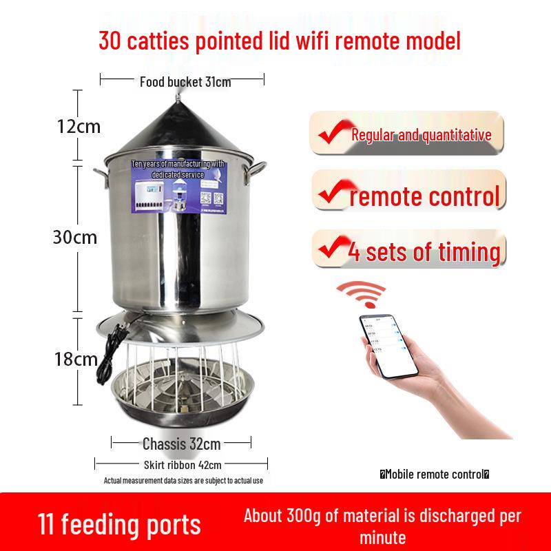 Automatic Poultry Feeder with Timer and Remote Control