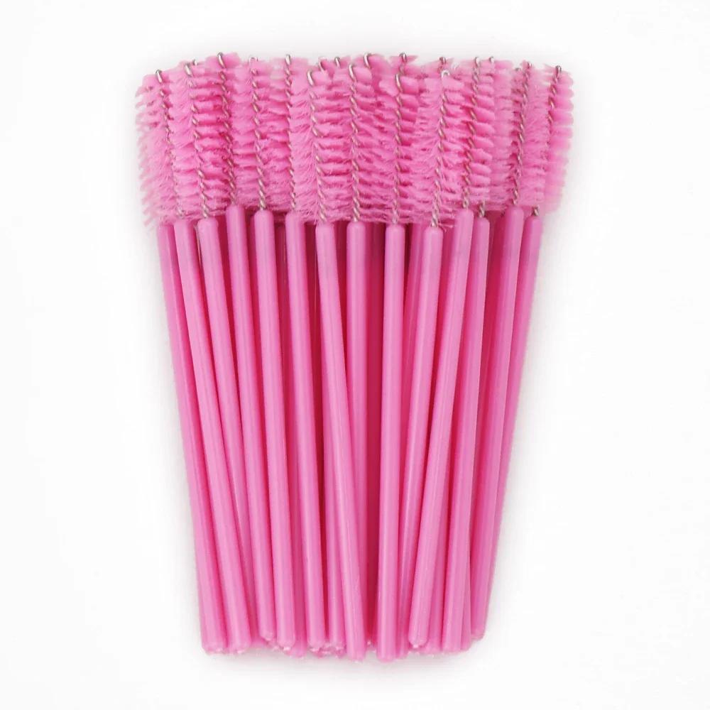 100Pcs Lash Eyebrow Brush Extension Brushes Mascara Applicator Wand Disposable Micro Eyelash Comb Brush SpoolersMakeup Kit lash
