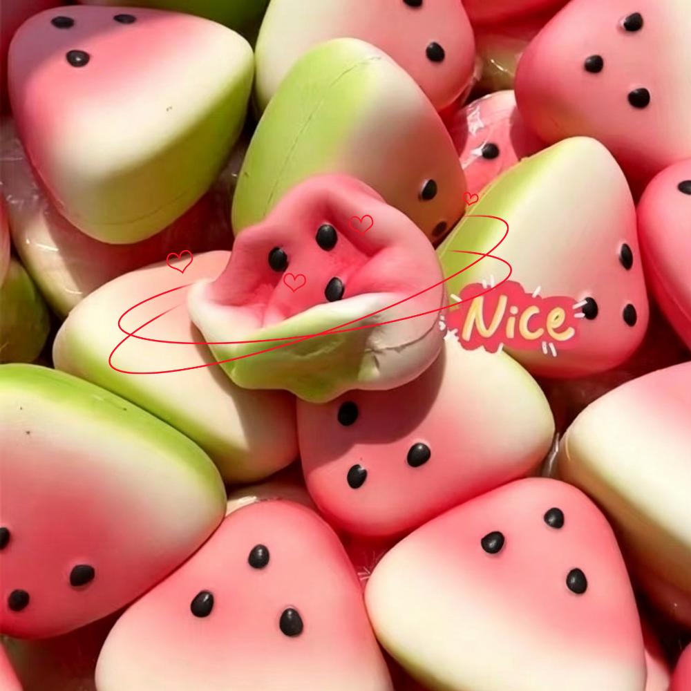 Sommer Wassermelone Squishy Fidget Spielzeug Langsam Rückprallend Dekompression Spielzeug Anti-Stress Langsam Aufgehend Frucht Weich Stressabbau Knetspielzeug