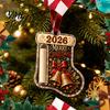 Christmas Money Holder for Cash Stocking Shaped Gift Ornament, Acrylic Hanging Holiday Card Ornament Decor, Xmas Tree Tree, Party Supplies Clip