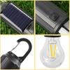 Solar Powered USB Rechargeable Camping Hanging Lamp Waterproof Portable Tent Light Bulb Outdoor Garden BBQ Party Decor Night Lighting