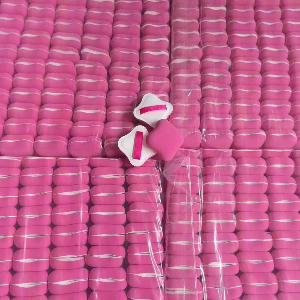 Heart-Shaped Cotton Candy Puff for Cushion Foundation - Dry & Wet Use Makeup Tool.