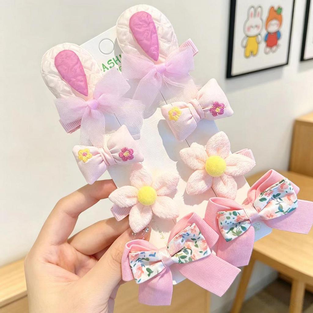 Children's Sweet Flower Hair Clip Set - Gentle On Fine Hair