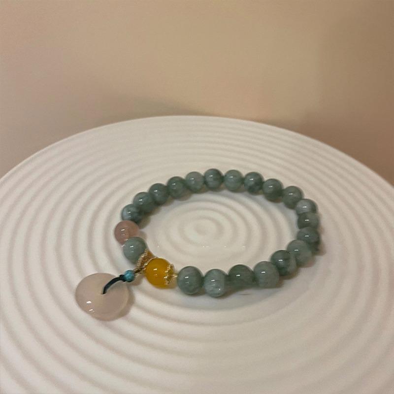 

Meier French retro natural stone resin beaded bracelet - korean style, unique and elegant bangle for women