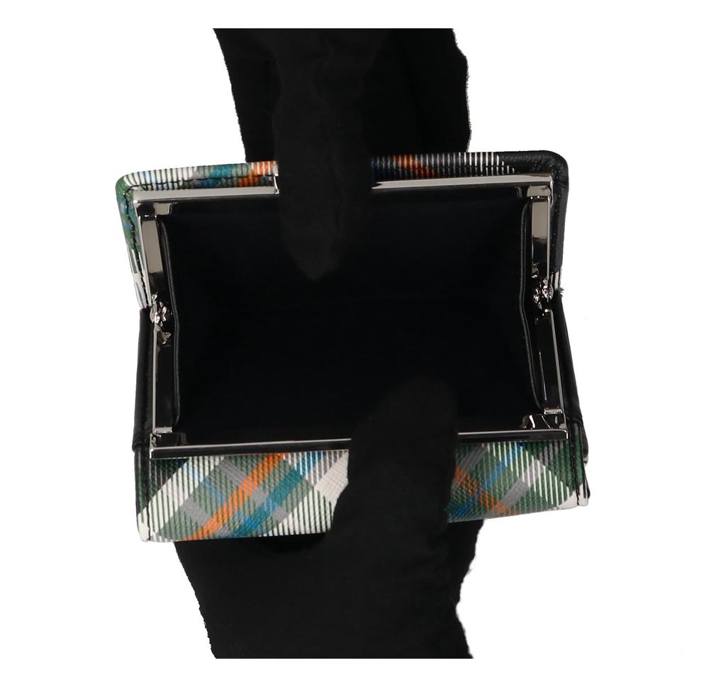 Vivienne Westwood Wallet Derby Small Frame Wallet 51010018 S0012 O102 Derby Tartan Green Tri-fold [Used]