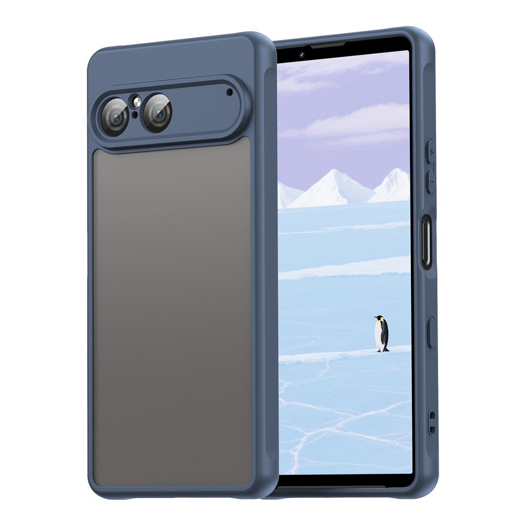 For Sony Xperia 10 VII Case Drop Proof Airbags Frosted Translucent PC + TPU Phone Back Cover