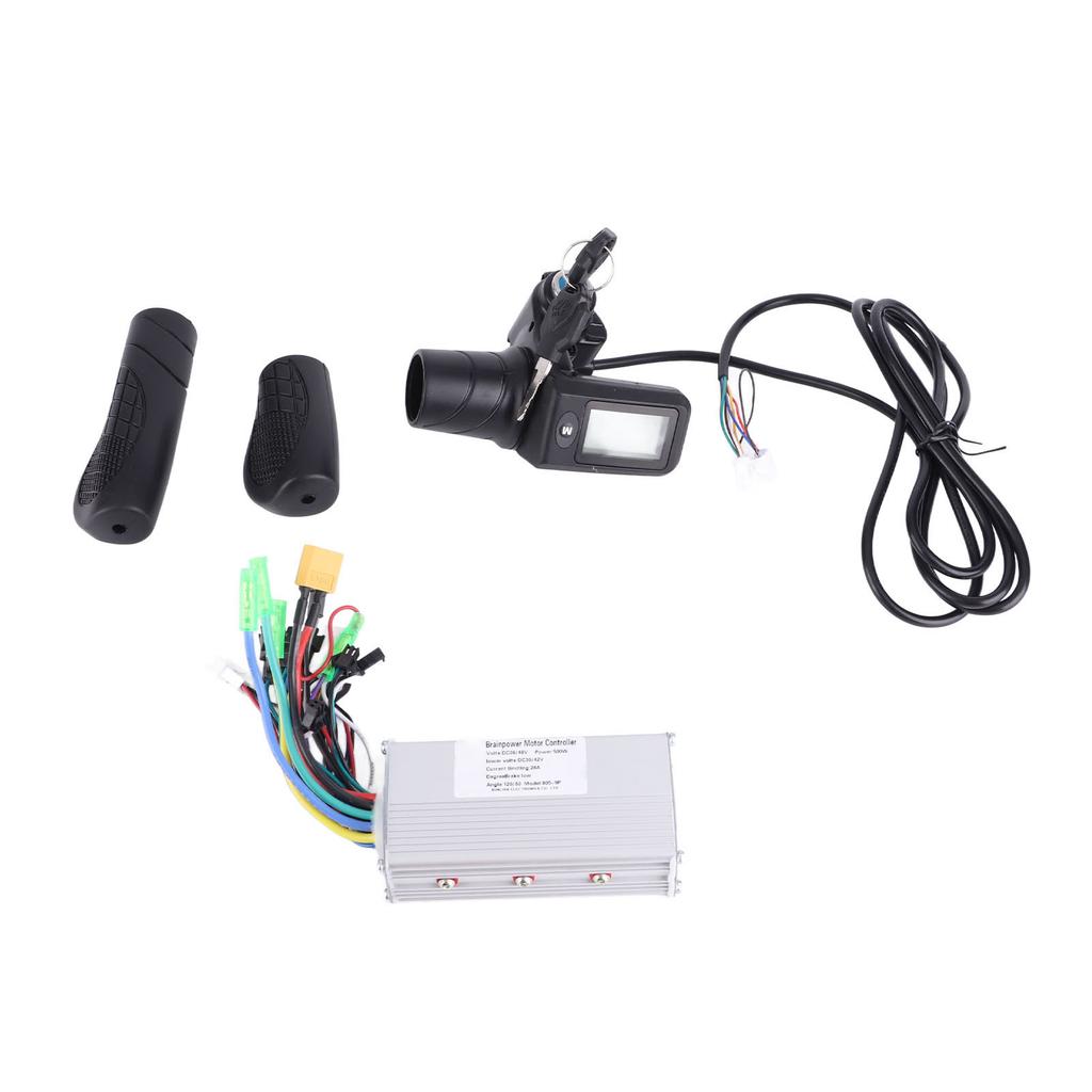 36V 48V 500W 28A Sine Wave 3 Mode Brushless Controller 805 Half Twist Throttle Grip with Panel for Cycling