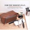 Kulturbeutel für Herren, Reise-Kulturtasche aus Leder, Dopp Kit für Männer, Rasiertasche für Reisezubehör