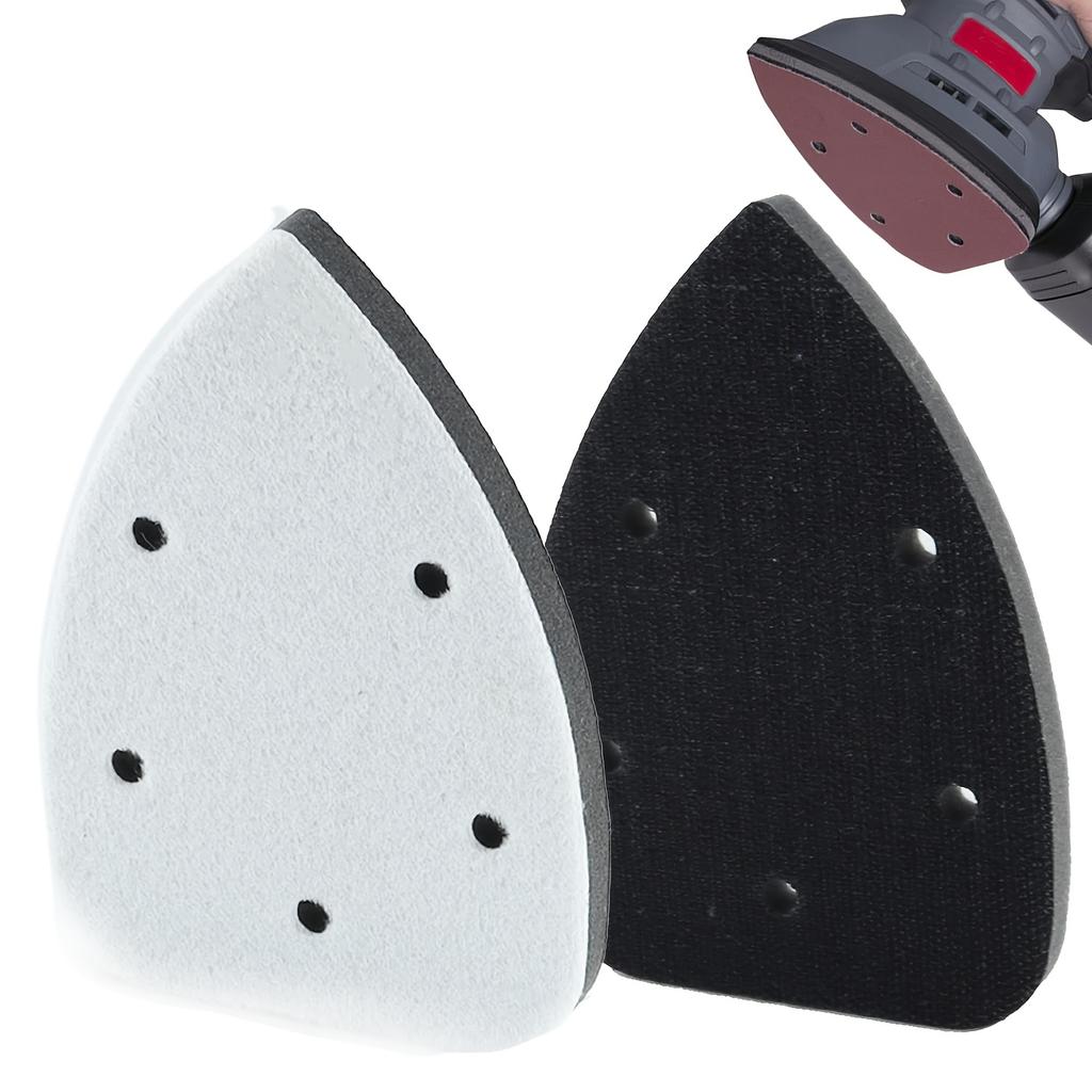2pcs Mouse Detail Sanding Interface Pad 5 Holes Foam Interface Mouse Sander Sandpaper Backing Pad