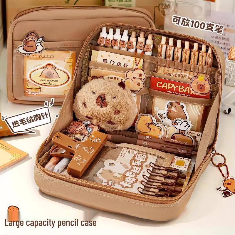Capybara Large Capacity Pencil Case for Girls and Boys In Primary and Junior High School