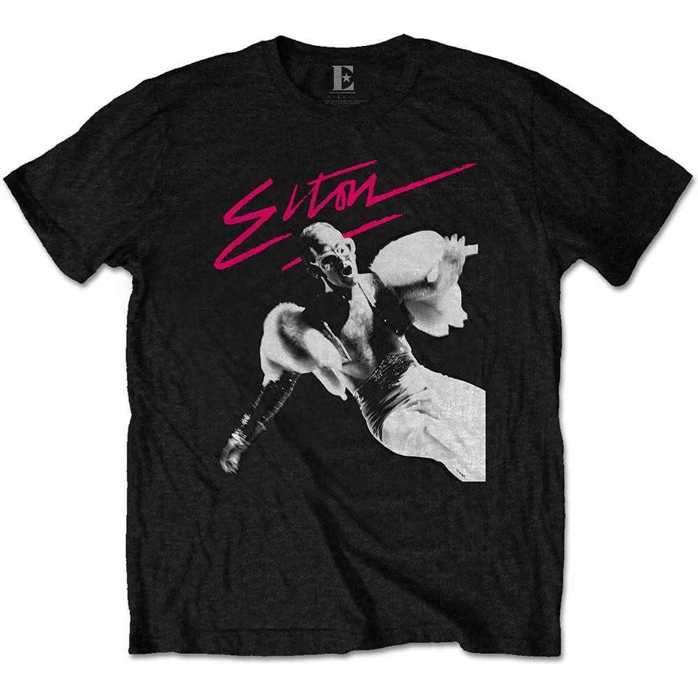 Elton John Pink Brush Unisex TShirt L