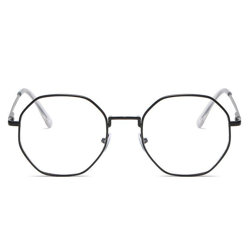 Octagonal Anti-Blue Light Glasses - Unisex Polygon Frames for Students