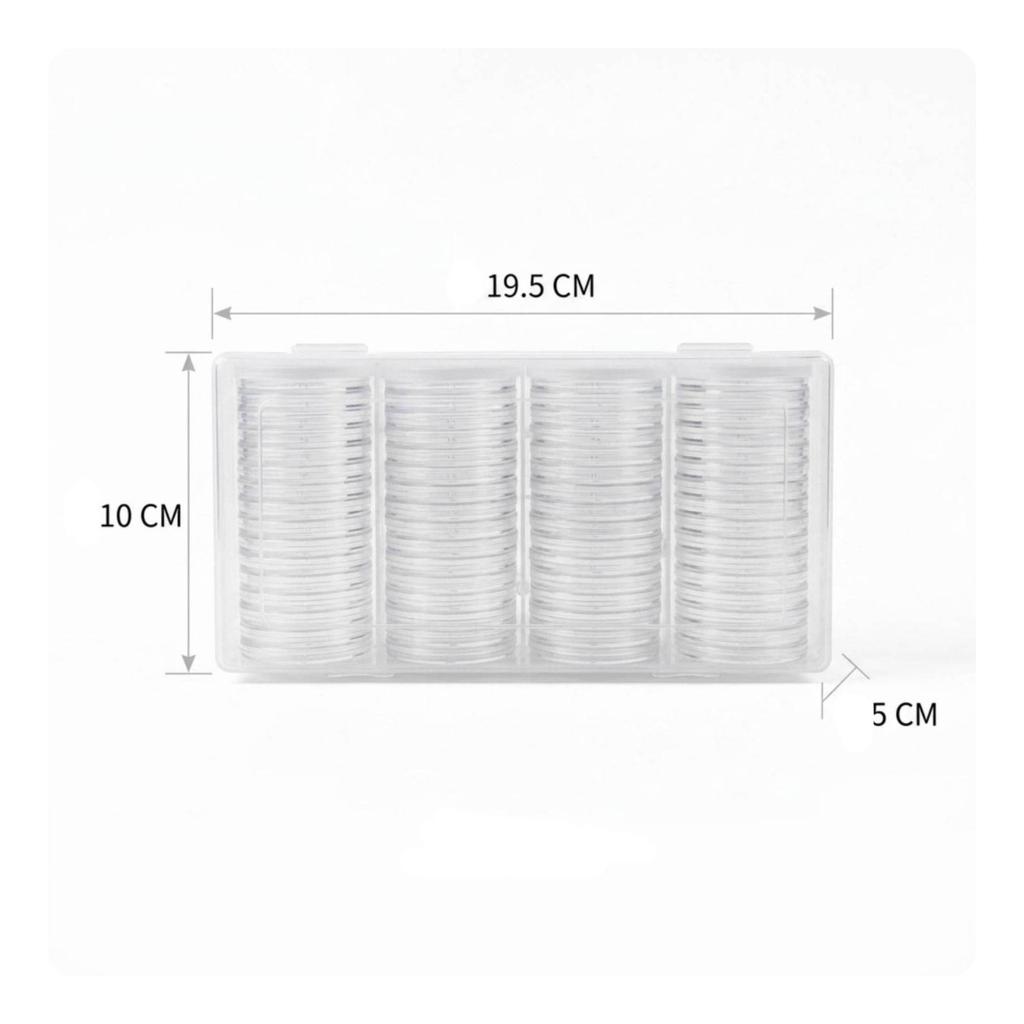 60 Pieces Coin Holder Capsule with Storage Case Compartmentalized Collectible