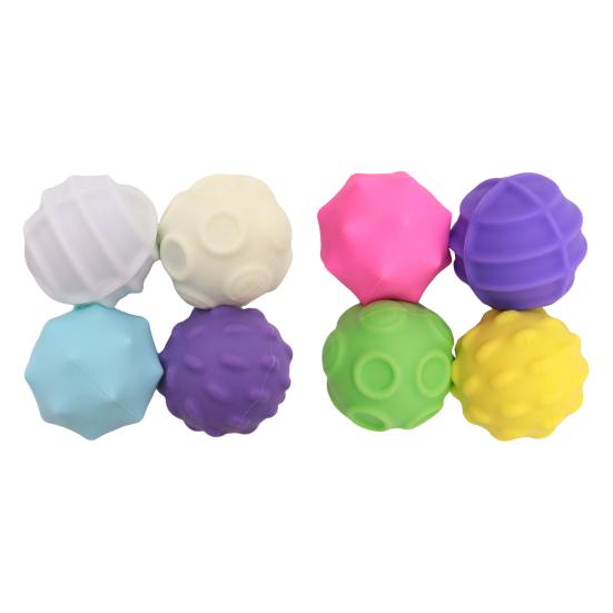 4 Pcs Silicone Magnetic Fidget Balls for Adults Teens Magnet Balls Stress Relief Sensory Toy with Fun Textures for Office Desk Accessory