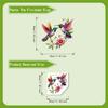 Hummingbird Flower Window Sticker Colorful Self Adhesive Glass Decal Decor