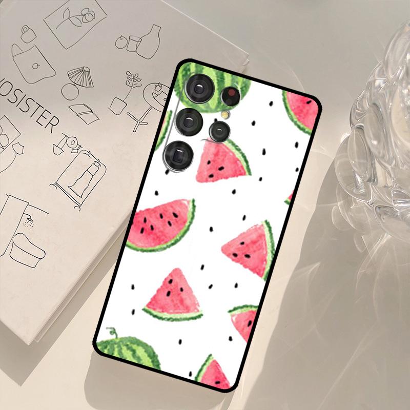 Summer Fruit Watermelon Case For Samsung Galaxy S23 S21 S22 Ultra S20 FE S8 S9 S10 Plus Note 10 Note 20 Ultra Cover