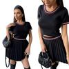 European & American Knit Skirt Set: Super Soft, High Elastic, Sexy Pleated Summer Skirt