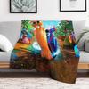turbo animation characters turbo vs child Throw Blanket Cozy Light Blanket for Travel Camping Picnic