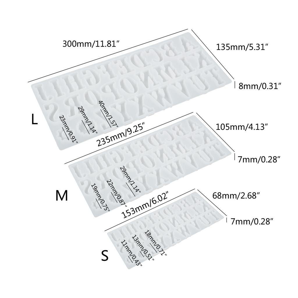 Glossy Silicone Resin Molds English Alphabets Earrings Mold DIY Keychain Pendant Jewelry Epoxy Resin Crafting Mold