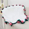 Simulated Rose Blanket Valentine Qixi Mother's Day Practical Gift Bouquet Round Blanket Finished Gift for Friend Wife Couple