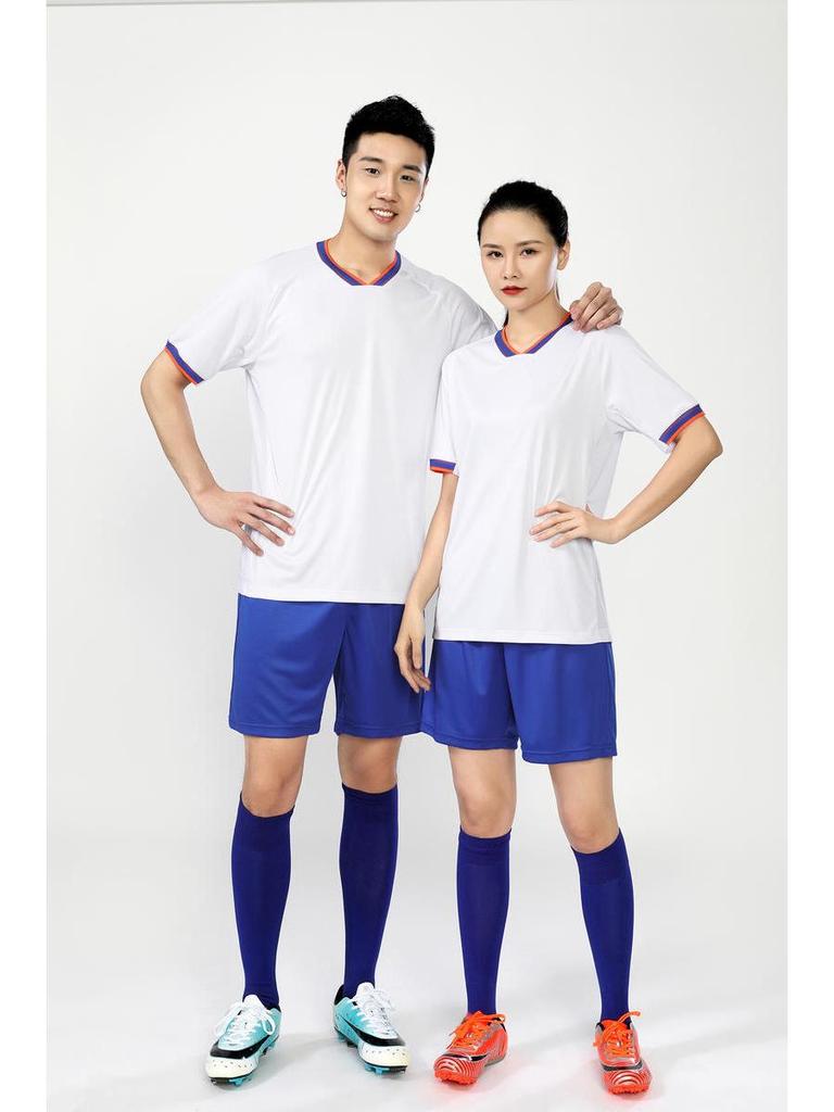Quick-Dry Summer Football Jersey Set for Adults & Kids - Printed Short Sleeve