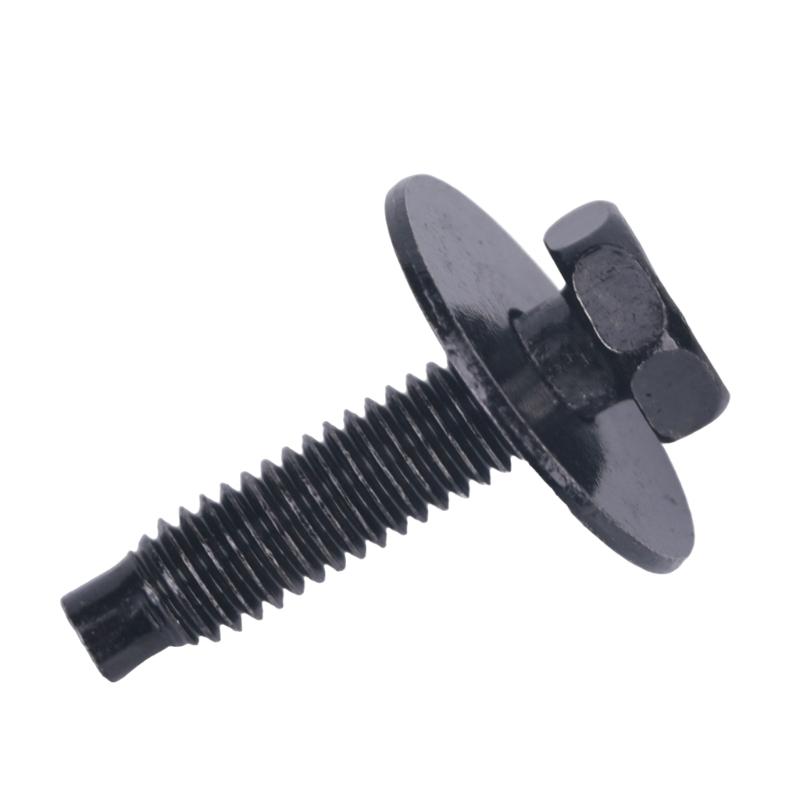 Car Trim Mounting Bolts 6 mm 50 Piece Kit, Galvanized Steel Panel Hardware for Wheel Well Liner, Underbody Cover and Mud Flap Reinstall