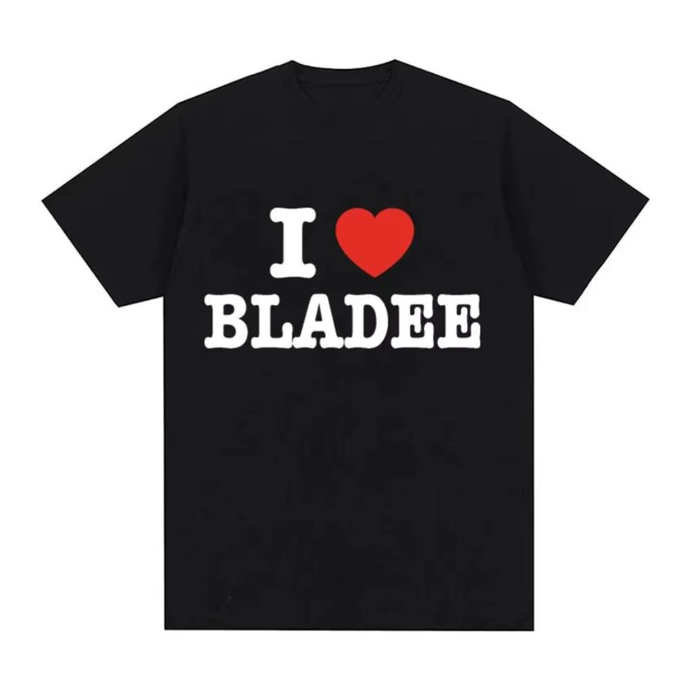 I Love Bladee Drain Gang Print T Shirts Summer Men Women Clothing Fashion TShirt Casual Cozy Cotton Oversized T Shirt S