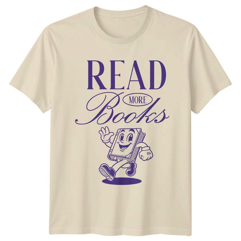 Read More Books Cartoon Book Character Reader TShirt