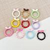 Macaron Colored Bow Hair Tie & Beaded Phone Chain Accessories - Cute & Stylish DIY