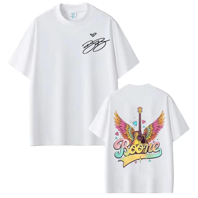 Benson Boone America Heart Tour 2025 Print Tees Men Women Fashion Loose T-shirt Summer Short Sleeves Cotton Casual T-shirts Tops