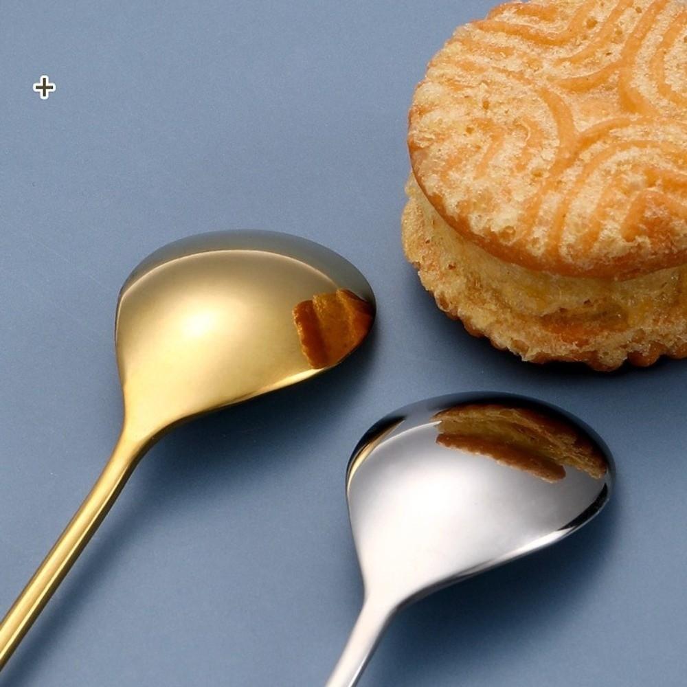 Cartoon Hanging Cup Teaspoons Stainless Steel Cake Fork INS Style Milk Spoon  Dessert Serving