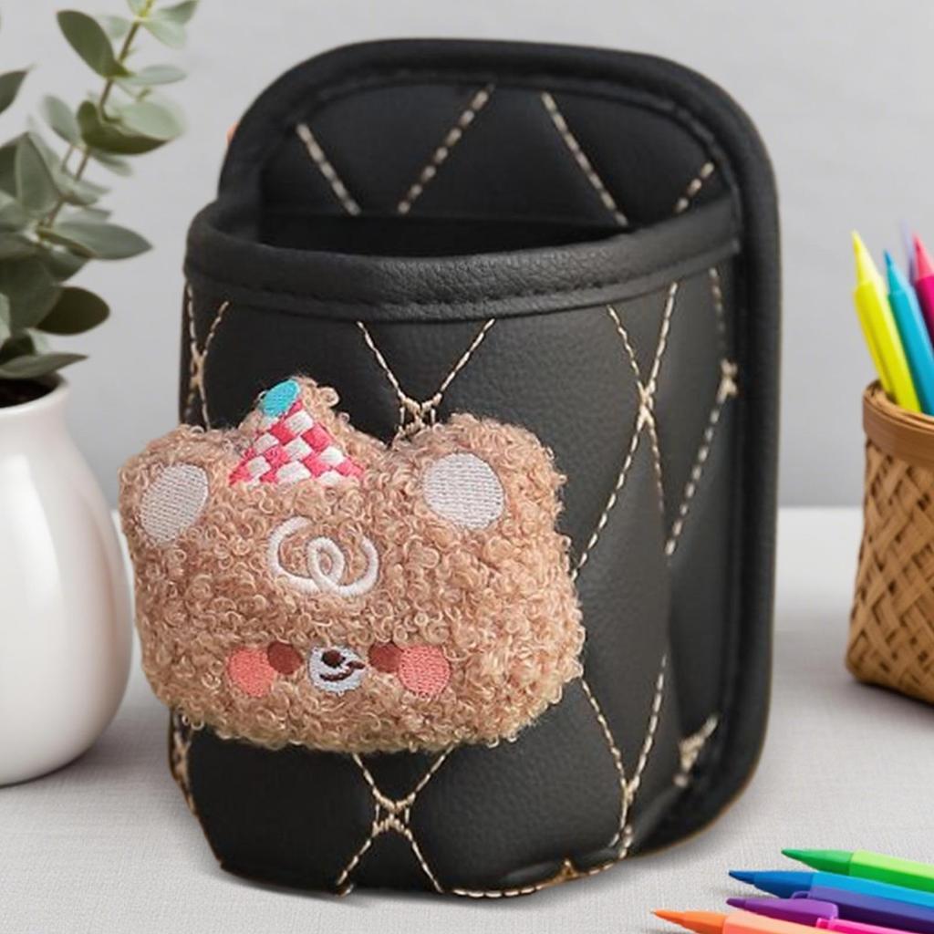 Leather Car Cup Holder Car Door Storage Box Clip on Interior Accessories Multi-Functional Automotive Interior Seat Cup Holder