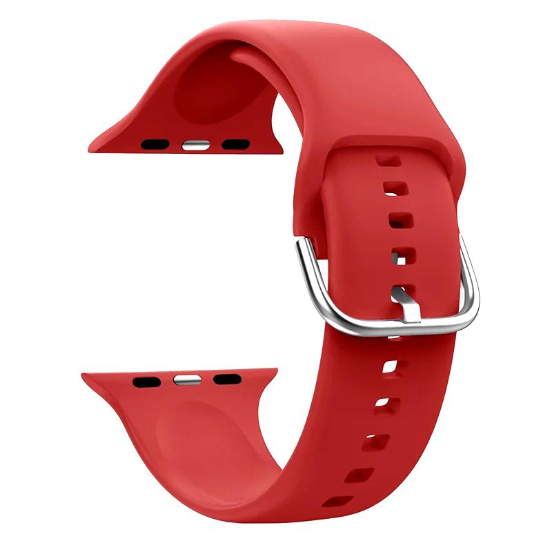 Strap For Apple Watch Band 44mm 45mm 49mm 42mm 41mm 40mm Accessories Silicone Bracelet Correa iWatch Series 8 9 Ultra SE 6 7 5 4
