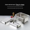Stainless Steel Rectangular Deep Serving Tray