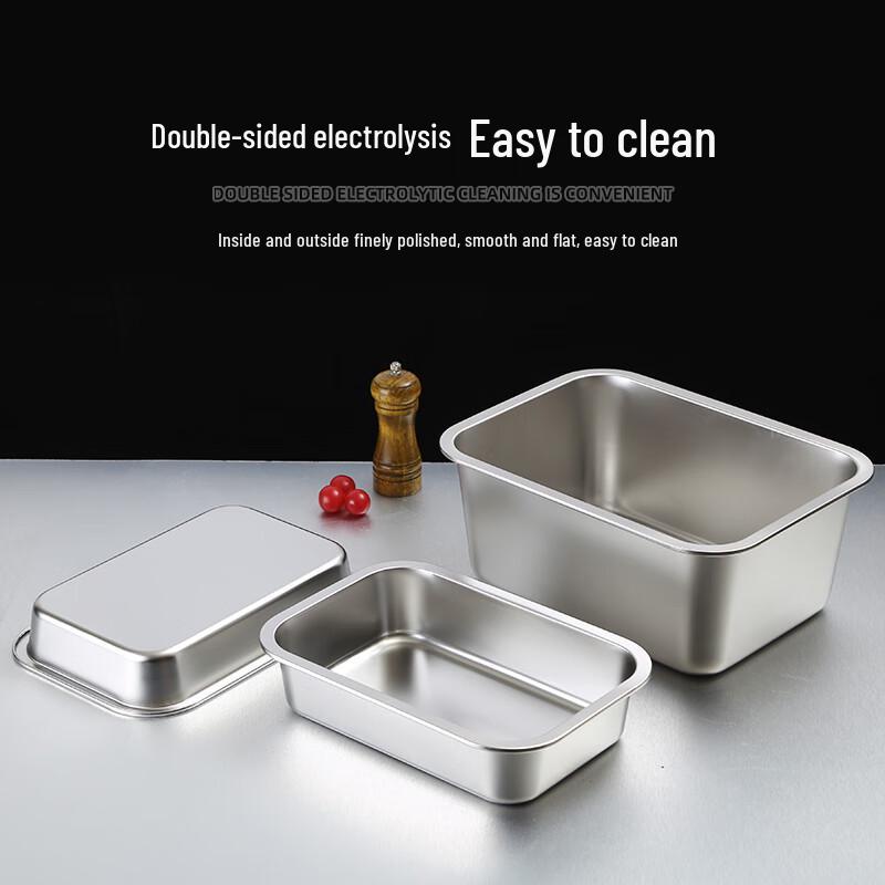 Stainless Steel Rectangular Deep Serving Tray