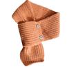 Elegant Knitted Scarf with Functional Buttons for Daily Wear Fashion Crossed Neck Warmer Wrap Scarf for Women Windproof