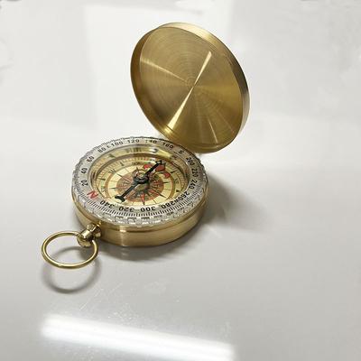 Pirinç Pusula G50 Kapaklı Outdoor Pusula Geliştirilmiş Işıklı Çok Fonksiyonlu Pusula Premium Cep Saati
