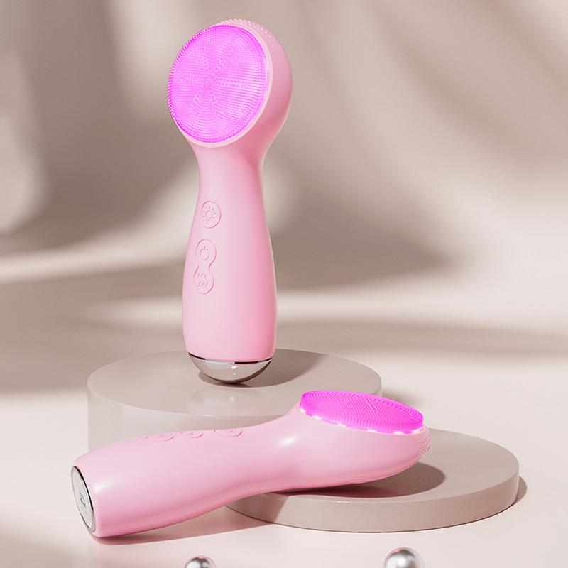 7 in 1 Facial Cleansing Brush Device Silicone Deep Cleansing Face Scrubber Exfoliator Cleaner Vibration Massager IPX7 Waterproof