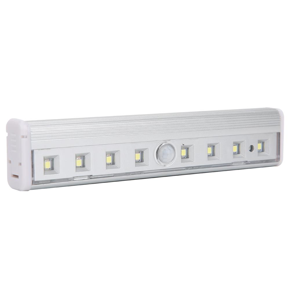 Portable 8LED Motion Sensor Night Light Auto Induction Lamp for Wardrobes Cabinet Corridor