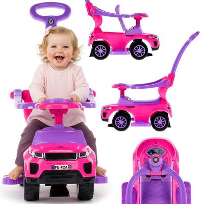 Kinderen Zon Baby Roze Sportauto Rij-op Duw-loopstoel